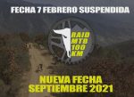 La 4ª edición del Raid MTB 100 km reprograma su edición 2021