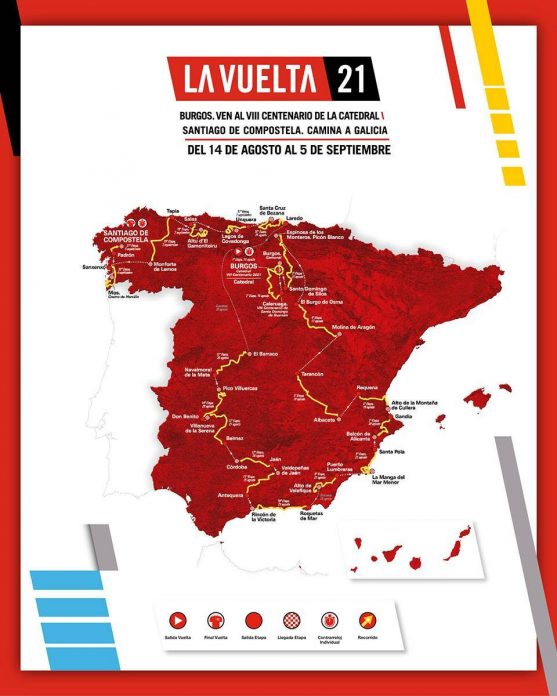 La Vuelta a España presentó su recorrido 2021 terminando ...
