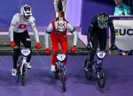 Mauricio Molina no pudo completar la semifinal de BMX Racing en París 2024