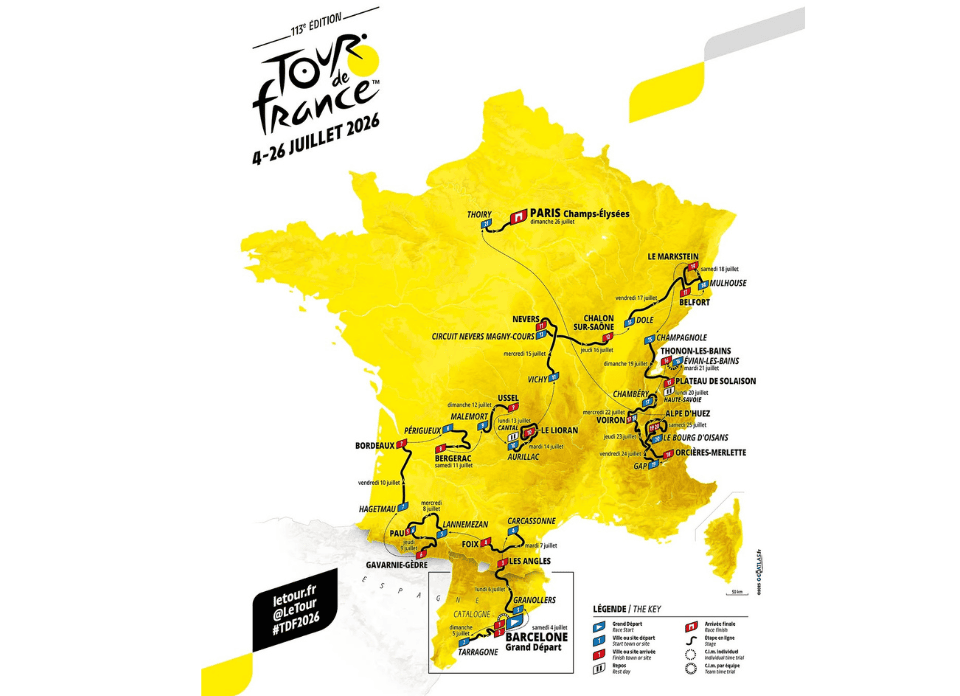 Etapas y recorrido del Tour de Francia 2026